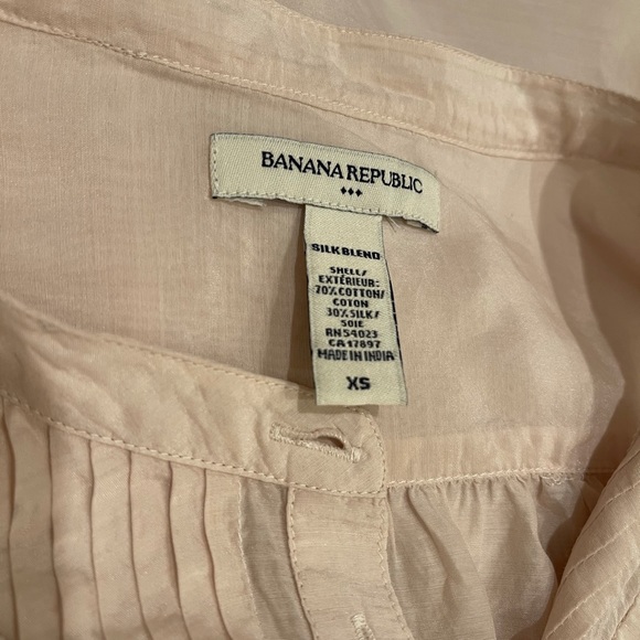 Banana Republic cream/ivory silk blend blouse xs - Picture 5 of 6